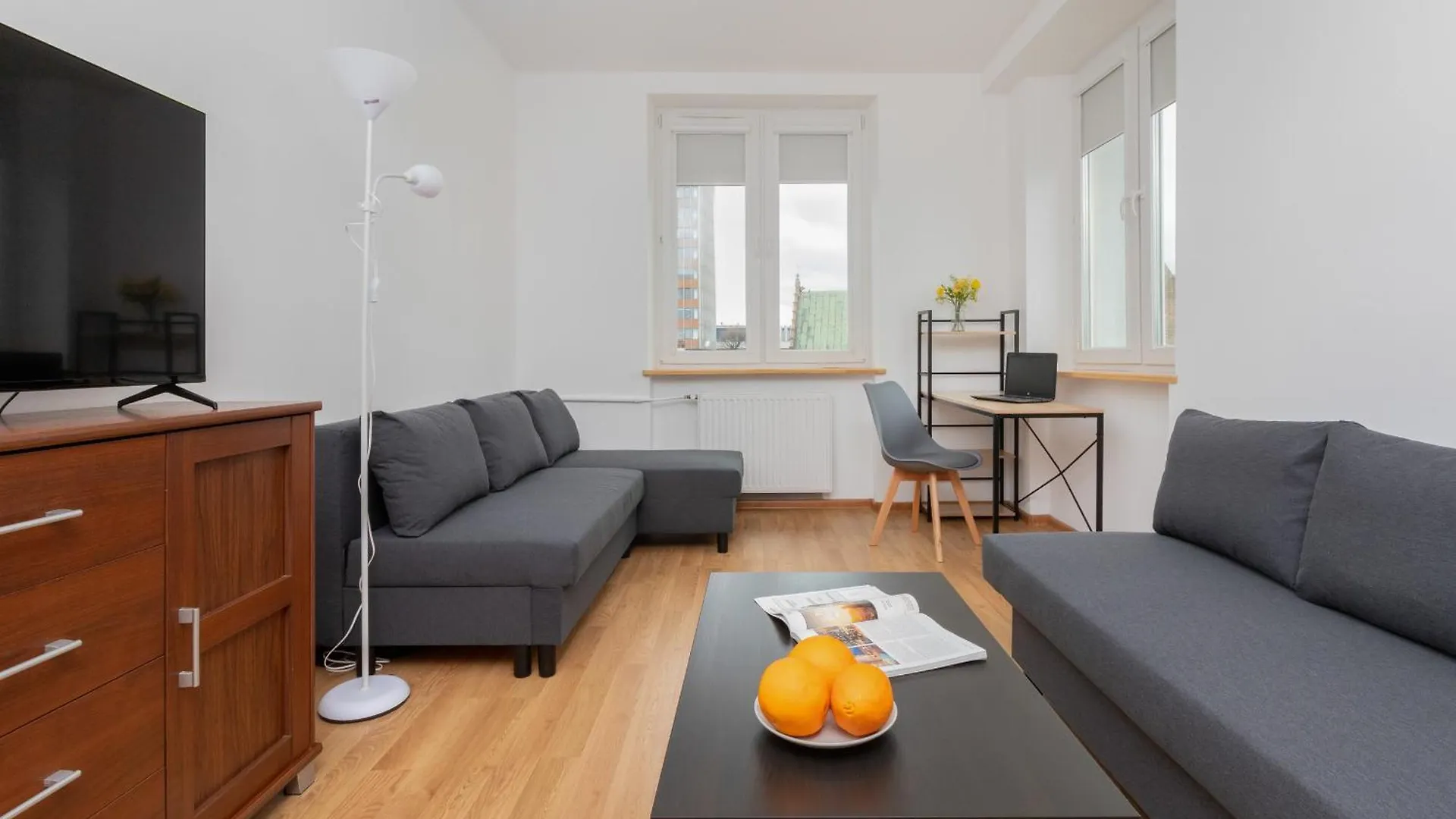 Apartment In Gdansk Center With Two Desks, Balcony And Separate Kitchen By Noclegi Renters Poland
